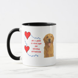 Caneca ☕ 🍵 Tudo Que Preciso É Do Amor E Do Meu Ouro 🐾 S