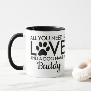 Caneca Tudo que você precisa é tipografia do nome do ca
