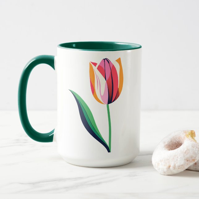 Caneca Tulip De Aquarela (Com Donut)