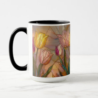 Caneca Tulipa de Vidro Colorido: Arte Floral