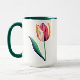 Caneca Tulipa em Aquarela