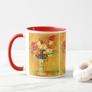 Caneca Tulipas de Pierre Renoir, Impressionismo Vintage A