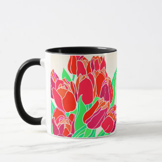 Caneca Tulipas de primavera