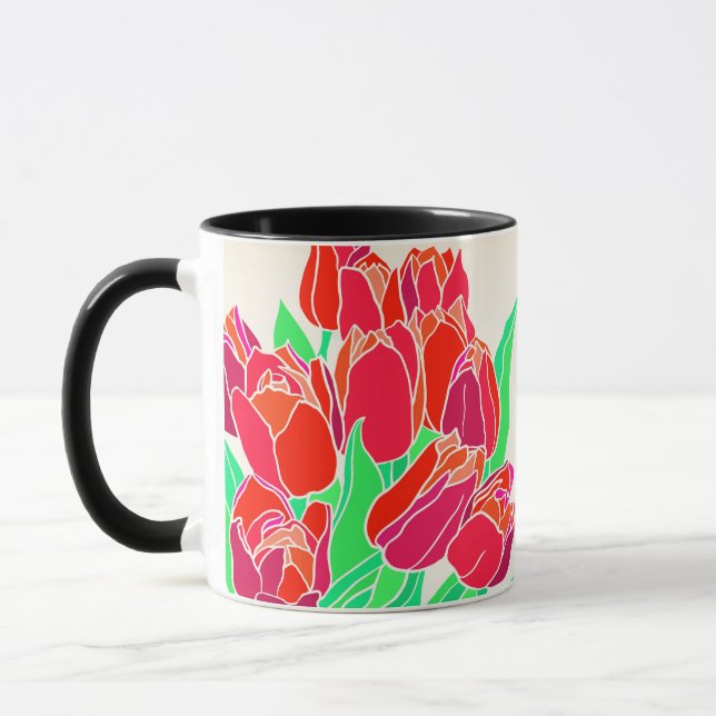 Caneca Tulipas de primavera (Esquerda)
