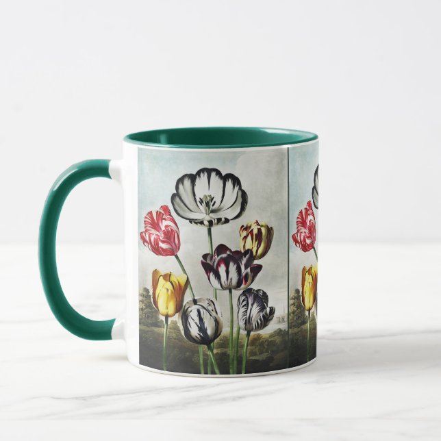Caneca Tulipas Multicolor em Estilo Regency Mal-humorado (Esquerda)