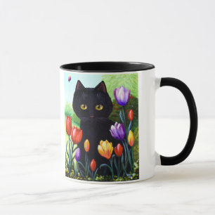 Caneca Tulipas originais bonitos Creationarts da arte do
