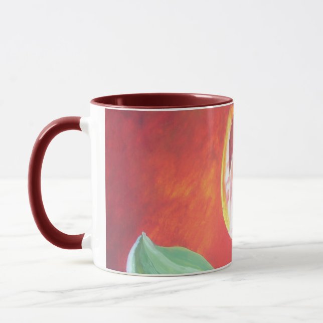 Caneca Tulipas Vermelhas e Amarelas Artísticas (Esquerda)