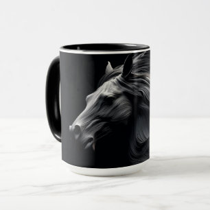 Caneca Tumg cerâmico de Cavalo Negro
