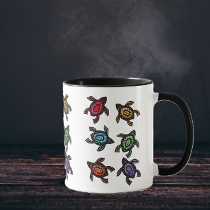 Caneca Túmulas Abstrato coloridas de café