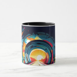 Caneca Túnel com arte de Grafite