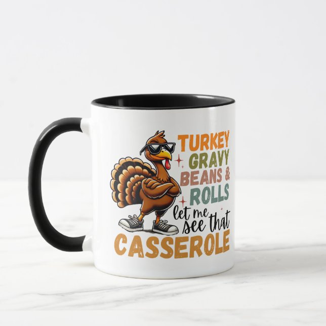 Caneca Turcos Feijões E Rolls Casserole Engraçados (Esquerda)