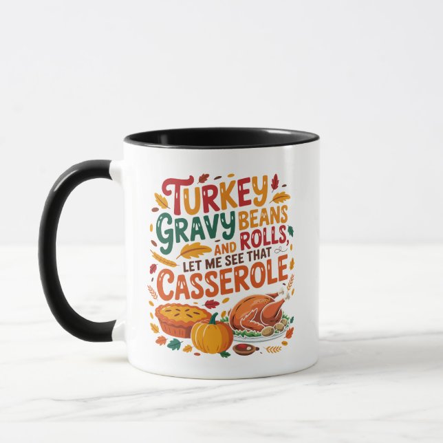 Caneca Turcos Feijões E Rolls Casserole Engraçados (Esquerda)