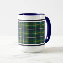 Caneca Turnbull Clan caçando Marinho de Tartan e Xadrez V