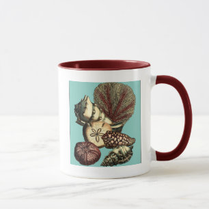 Caneca Turquesa Shell e Red Coral Collection