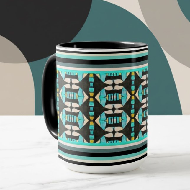 Caneca Turquesa Tribal (Criador carregado)