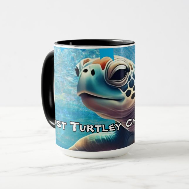 Caneca Turtley Chillin' Sea Turtle Close Ocean Vibes (Frente Esquerda)