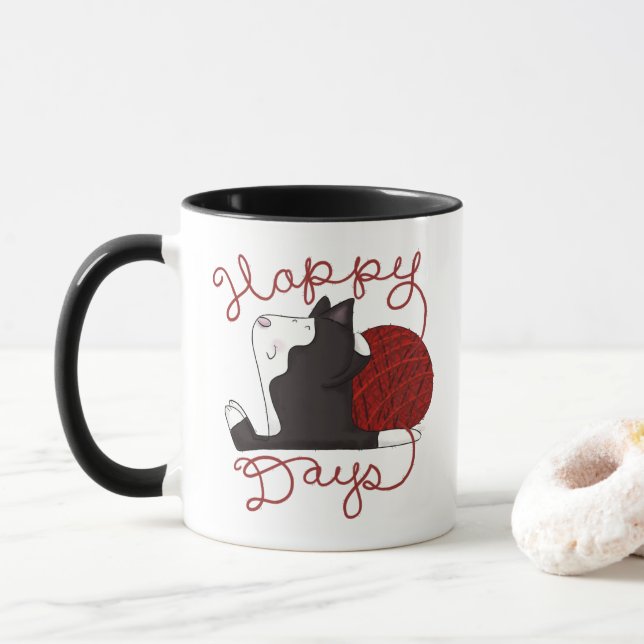 Caneca Tuxedo Cat - Dias Felizes (Com Donut)