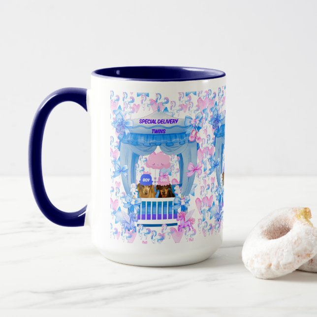 Caneca Twiners, Garota de Entrega Especial Mug de Café (Com Donut)
