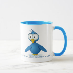 Caneca Twitter Siga-me no seu nome de usuário