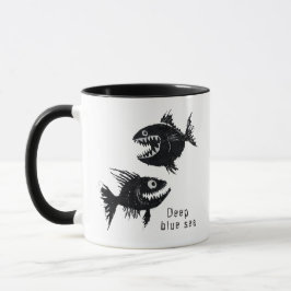 Caneca Two scary fish, personalized