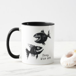 Caneca Two scary fish, personalized