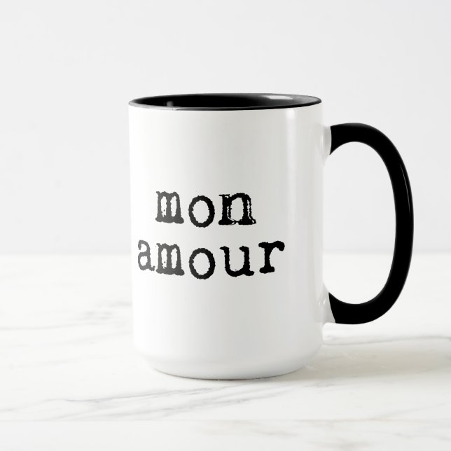 Caneca Typeescrito Mon Amour (Direita)
