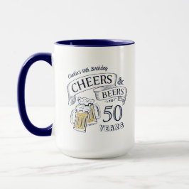 Caneca Typografia Azul Anima E Cerveja Qualquer Aniversár