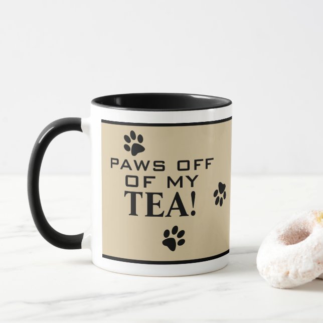 Caneca Typografia de Pata Cachorra Tea Lover's Specialty (Com Donut)
