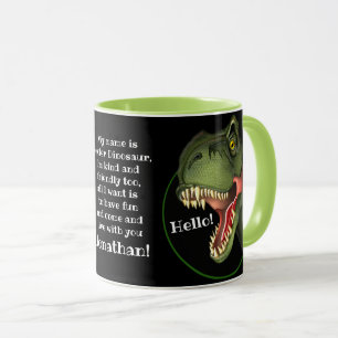 Caneca Tyrannosaurus Rex Dinosaur Mug Personalizado