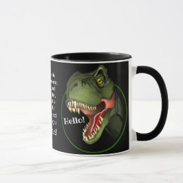 Caneca Tyrannosaurus Rex Dinossaur Personalizado