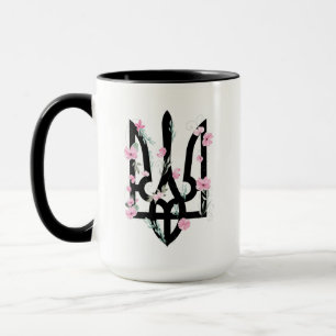 Caneca UCRÂNIA. Brasão de Armas. Tridente. Tryzub. 