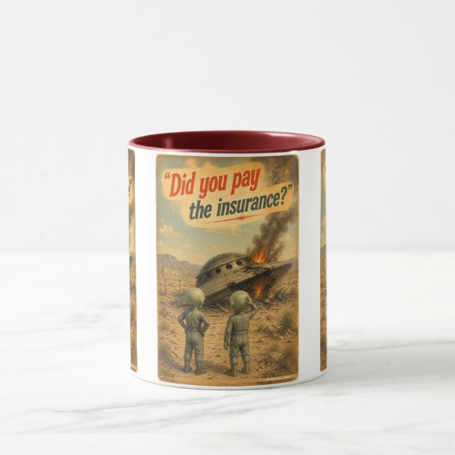 Caneca UFO Roswell 40-50s (Centro)
