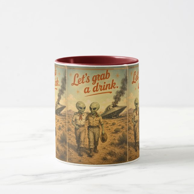 Caneca UFO Roswell 40-50s (Centro)