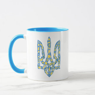 Caneca Ukrainian national emblem trident tryzub ethnical