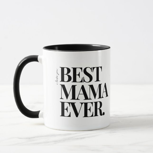 Caneca Ultra Modern Bold ‘Melhor Mama Fotografando Mug (Esquerda)