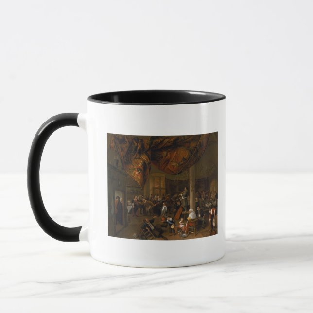 Caneca Um banquete do casamento da vila com foliões (Esquerda)