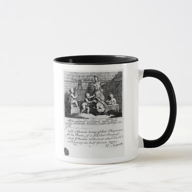Caneca Um bilhete da assinatura para 'uma prostituta (Direita)