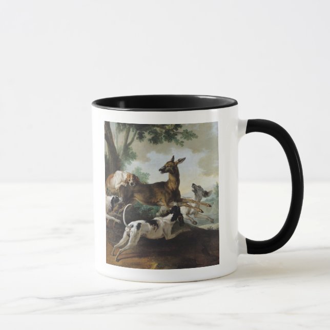 Caneca Um cervo perseguido por cães, 1725 (Direita)