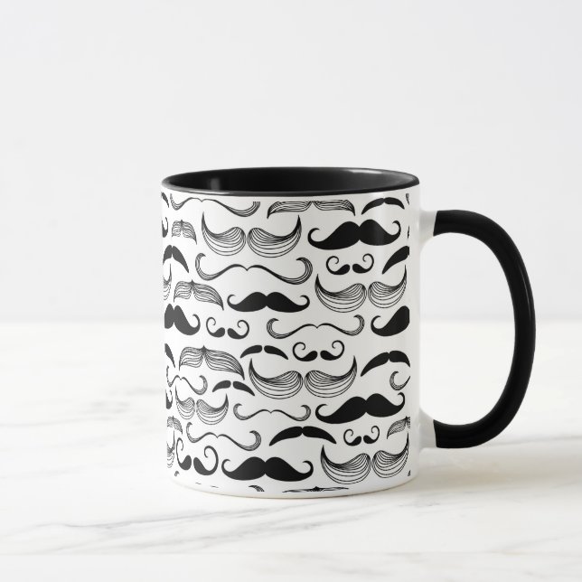 Caneca Um clube dos cavalheiros. Teste padrão 2 do bigode (Direita)