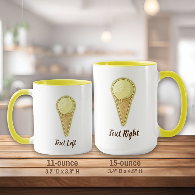 Caneca Um Cone de Sorvete de Bola (Criador carregado)