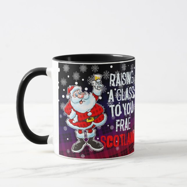 Caneca Um copo da Escócia - Feliz Natal (Esquerda)