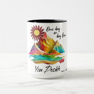 Caneca "Um dia...ou no primeiro dia", cita Paulo Coelho