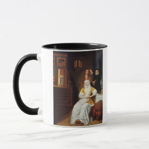 Caneca Um doutor Visiting uma jovem senhora em um quarto