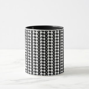 Caneca um fundo preto e branco com muitos pontos