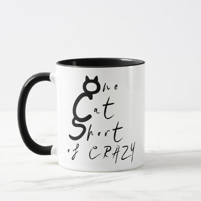 Caneca Um Gato sem uma citação louca e engraçada (Esquerda)