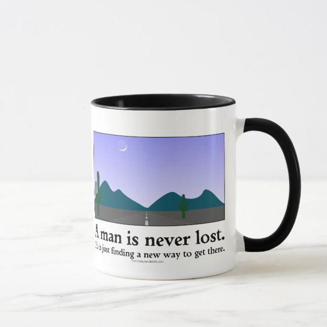 Caneca Um homem é perdido nunca (Direita)
