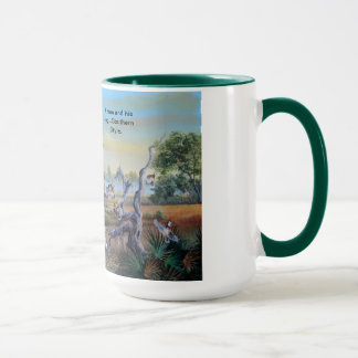 Caneca Um homem e seu estilo do sul do cão…