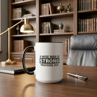 Caneca "Um Homem Sábio é Forte"