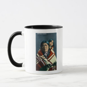 Caneca Um indiano Madonna do corvo e criança