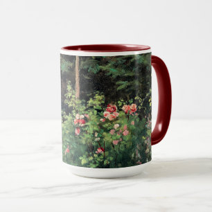 Caneca Um Jardim de Rosas por Camille Pissarro,